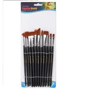 [Review] Bộ 12 Cọ Vẽ Tranh Sơn Dầu, Màu Nước, Hóa Trang Chuyên Nghiệp