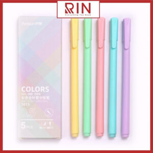 [Review] Bộ bút Gel nhiều màu/ Bộ bút mực nhiều màu ngòi 0.5mm – Bộ 5 cây