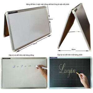 [Review] Bảng để bàn viết phấn từ và viết bút lông 40x60cm