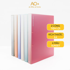 [Review] Bìa còng nhẫn O2 Sunset, sổ còng A4 thương hiệu AO+ đựng file tài liệu, lưu trữ hồ sơ văn phòng cao cấp