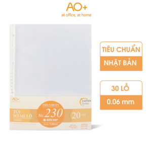 [Review] Bìa Lỗ (Túi Sơ Mi) A4, AO+, Dày 0.06 mm, 30 lỗ (Xấp 20/50 Cái)