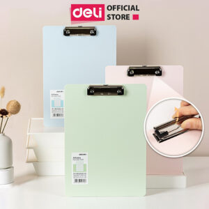 [Review] Bìa trình ký nhựa A4 Deli đơn, Bìa kẹp nhựa giấy, tài liệu, kẹp hồ sơ A4 một mặt, màu pastel học sinh văn phòng