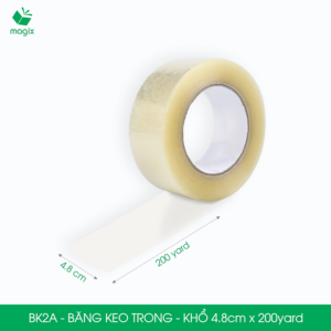 [Review] BK2A - 3 cuộn băng keo trong khổ 4.8cm x 200yard - Băng dính đóng hàng, băng keo khổ lớn