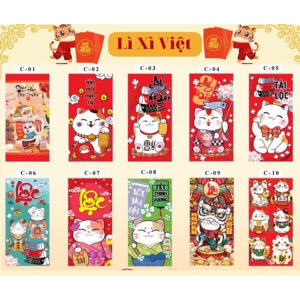 [Review] Combo 100 bao lì xì ì Tết hàng đẹp nhiều mẫu mới , vô cùng xinh xắn và cute 
