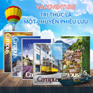 [Review] Combo 5 cuốn vở kẻ ngang Campus Adventure 80 trang B5 NB-BAVT80