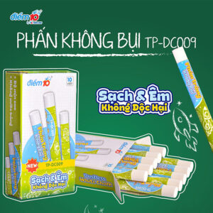 [Review] Combo 5 Hộp Phấn trắng không bụi Thiên Long Điểm 10 TP-DC009
