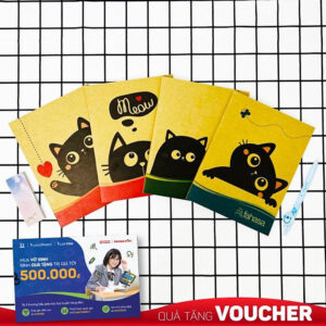 [Review] Combo 5 Tập Học Sinh Funny Cats 4 Ô Ly 100 Trang 100gsm - Fahasa 01 (Mẫu Màu Giao Ngẫu Nhiên)