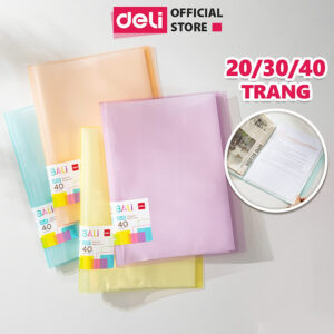 [Review] File Tài Liệu File Lá Học Sinh Deli Đa Năng A4 Bìa Kẹp Lá Tệp Đựng Tài Liệu Đựng File Siêu Âm 20 30 40 Lá Màu Pastel