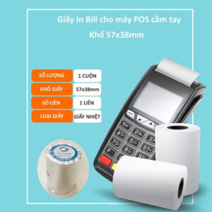 [Review] Giấy In Bill K57 x 38 mm Cho Máy Cà Thẻ, Pos cầm tay, Máy In Bill Nhỏ Cầm Tay - 1 cuộn
