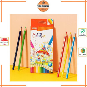 [Review] Hộp 12 Cây Bút Chì Màu Deli Đầu Chì 3mm Colorun EC130-12