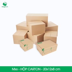 [Review] Hộp 20x12x8 cm - Combo 100 thùng hộp carton đóng hàng - tùy chọn chất lượng