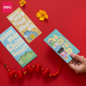 [Review] [HÀNG TẶNG KHÔNG BÁN] Set Bao Lì Xì Tết Deli Cao Cấp 5 Mẫu Chất Liệu Giấy Couche Cán Mờ Thiết Kế Tết Sáng Tạo, Trendy
