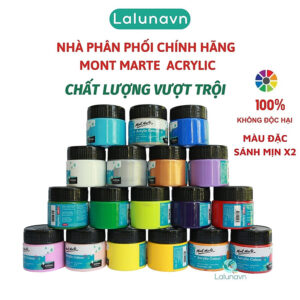 [Review] Màu acrylic 3D Mont Marte cao cấp dung tích 100ml ,vẽ giầy,tranh tường đa dạng màu - B26