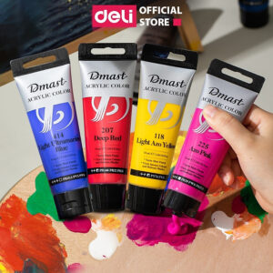 [Review] Màu Acrylic Dmast Dạng Tuýp 75ml Deli Cao Cấp - Đủ Phân Loại Màu - Vẽ Trên Mọi Chất Liệu Bề Mặt Custom Quần Áo