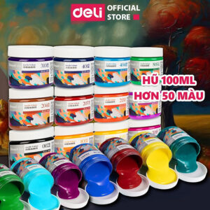 [Review] Màu Nước Acrylic Dmast Dạng Hũ 100ml Cao Cấp Deli - Dùng Để Custom Trên Vải Giày Tường Đá Full Bảng Màu Vẽ Chuyên Nghiệp