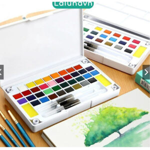 [Review] Màu Nước Solid Water Color Cao Cấp 12/18/24/36M Tặng 2 Bút Nước, 2 Mút - B30