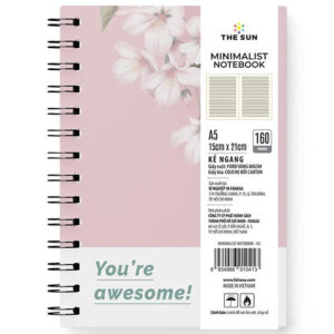 [Review] Sổ Lò Xo Bìa Cứng Minimalist A5 - Kẻ Ngang - 160 Trang 80gsm - The Sun 03