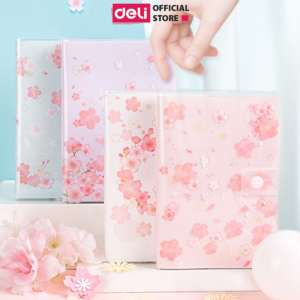 [Review] Sổ Tay Ghi Chép Kẻ Ngang 224 Trang 80Gsm Bìa Hoa Anh Đào Cao Cấp Deli - Bìa Chống Nước Màu Ngẫu Nhiên Phù Hợp Làm Sổ Tay Kế Hoạch Planner - SZ048...