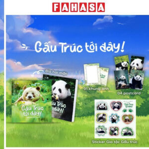[Review] Sách - Gấu Trúc Tới Đây! - Hi Panda! Cò Le~ - Tặng Kèm 1 Khung Ảnh + 4 Postcard Hai Mặt + 1 Sticker Gia Tộc Gấu Trúc