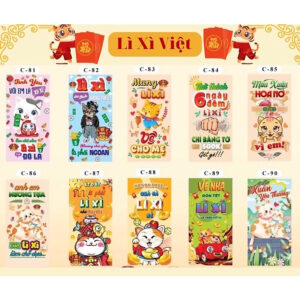 [Review] Set 100 bao lì xì Tết , phát tài cả năm hàng đẹp nhiều mẫu mới , vô cùng xinh xắn và cute 