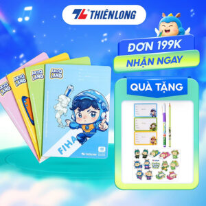 [Review] Tập học sinh 48 trang 4 ô ly vuông 2.5mm 100gsm Thiên Long - Akooland thế giới học cụ thần kỳ - Mẫu ngẫu nhiên