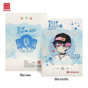 [Review] Vở Hồng Hà 72 trang kẻ ngang 7mm gáy ghim Sao mai Live Music 1693 định lượng 55 - 57gsm độ trắng 84% ISO Khổ vở 170 x 240mm (khổ nhỏ)
