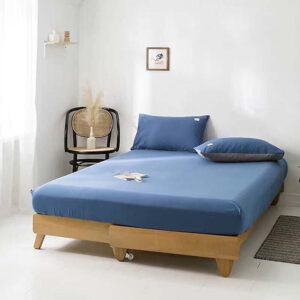 [Review] Bộ Ga Gối Cotton Đũi Tici LIDACO Cao Cấp - Xanh Biển