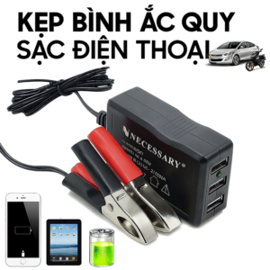 [Review] Bộ Kẹp Bình Ắc Quy Sạc Điện Thoại – 3 Cổng USB Thông Minh Tự Ngắt, Loại Xịn Siêu Bền