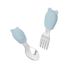 [Review] Bộ thìa dĩa cho bé bằng silicon, inox 304 Elmich Babycare EL-0005TD2