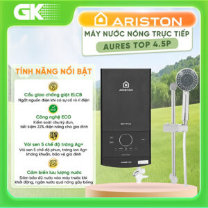 [Review] Bình đun nước nóng tức thời Ariston AURES TOP 4.5P - Hàng chính hãng
