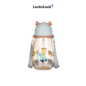 [Review] Bình Nhựa Trẻ Em Chú Hươu Nhỏ LocknLock - 450ml - 2 Màu (Xanh Mint, Hồng) - HAP910