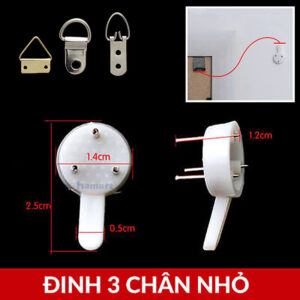 [Review] COMBO 2 Đinh 4 Chân Móc Nhựa Treo Tường Đinh Treo Tranh Ảnh Tiện Lợi Chịu Lực 3-5kg