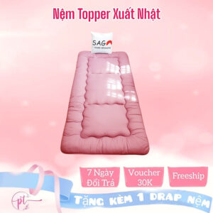 [Review] Đệm Trải Sàn, Nệm, Topper Hàng Xuất Nhật Đủ Size Tặng Kèm Drap Nệm
