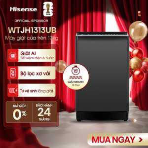 [Review] Máy Giặt Hisense 13kg WTJH1313UB Giặt thông minh AI tiết kiệm điện và nước, bảo hành 2 năm - HÀNG CHÍNH HÃNG