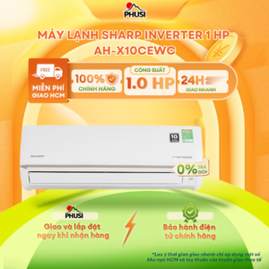 [Review] Máy lạnh Sharp Inverter 1 HP AH-X10CEWC - Hàng Chính Hãng
