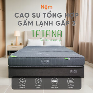 [Review] Nệm Cao Su Tổng Hợp Vải Gấm Lạnh Tatana Dạng Gấp 3, Nâng Đỡ Cơ Thể, Xếp Gọn Tiện Lợi, Bảo Hành 10 Năm