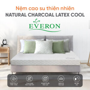 [Review] Nệm cao su thiên nhiên than hoạt tính cao cấp Everon Natural Charcoal Latex Cool- Khử mùi, kháng khuẩn - Bảo hành 15 năm.