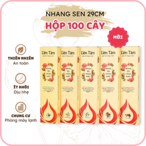 [Review] Nhang sạch Liên Tâm 29cm Hộp 50 cây - Ít khói, nhang sen 100% từ thiên nhiên, trầm hương nguyên chất, khuynh diệp, sả chanh