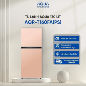 [Review] [SẢN PHẨM MỚI 2025] Tủ lạnh AQUA 130 lít ngăn đá trên AQR-T160FA(PS) - Màu hồng - Freeship toàn quốc - Có hỗ trợ đổi màu - Hàng chính hãng