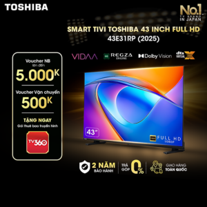 [Review] Smart Tivi Toshiba 43 inch Full HD 43E31RP - Giao Hàng Toàn Quốc - Bảo Hành 24 Tháng - Hàng Chính Hãng