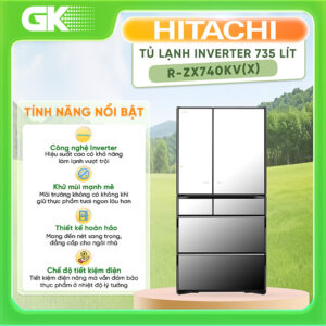 [Review] Tủ lạnh 6 cửa Hitachi Inverter 735 lít R-ZX740KV(X) - Hàng chính hãng (chỉ giao HCM)