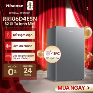 [Review] Tủ lạnh mini có ngăn đá Hisense 82 lít RR106D4EBN/RR106D4ESN Tiết kiệm điện, Trả Góp 0% - HÀNG CHÍNH HÃNG