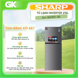 [Review] Tủ Lạnh Sharp Inverter 215 Lít SJ-X215V-SL - Hàng Chính Hãng (Chỉ giao HCM)