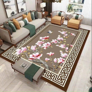 [Review] Thảm Trải Sàn Bali Hoạ Tiết Hoàng Gia Cổ Điển, Thảm Trải Phòng Khách Đế Cao Su Chống Trơn Trượt - Hàng Chính Hãng MINIIN