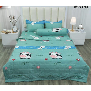 [Review] Trọn Bộ Chăn Ga Gối Hè Thu 5 Món Cotton Poly ( Nhiều Mẫu)