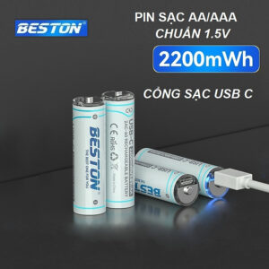 [Review] Vỉ 4 Pin sạc AA AAA chuẩn 1.5V Beston Dung lượng cao đến 2200mWh sạc trực tiếp qua cổng USB type-C dùng cho micro, đồ chơi, đồng hồ, máy ảnh - hàng...